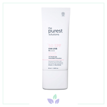 The Purest Solutions Blemish Defence UV Lekeli Ciltler İçin Güneş Kremi Spf50+ 50 ml