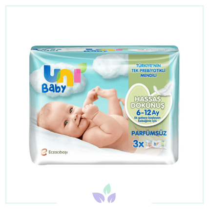 Uni Baby Hassas Dokunuş Islak Mendil 3 x 52 Yaprak