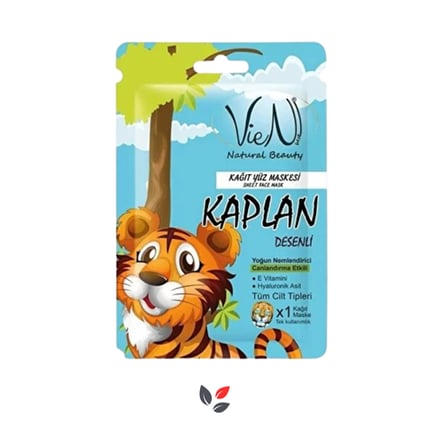 Vien Kağıt Yüz Maskesi Kaplan Desenli E Vitaminli 25 gr