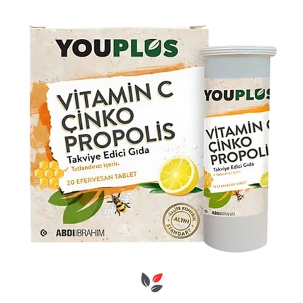 Youplus Vitamin C Çinko Propolis 20 Efervesan Tablet