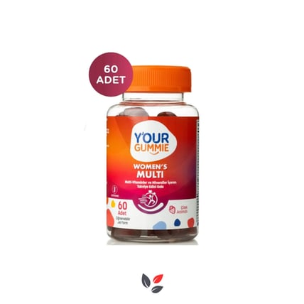 Y'our Gummie Women's Multi Gummies Vitamin 60 Adet Çiğnenebilir Jel Form