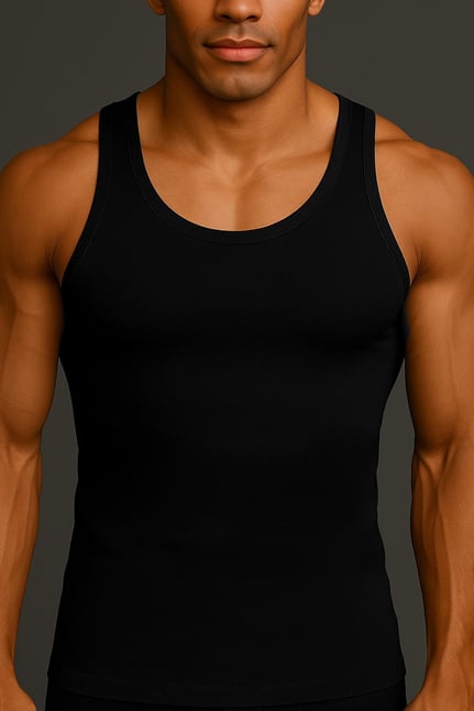 Mısırlı Modal by TENCEL HERCULES Basic Siyah Atlet