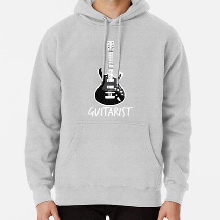 Guitarist - Dark Tasarım Baskılı Kapşonlu Sweatshirt