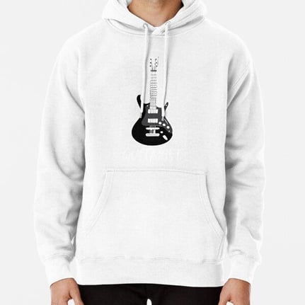 Guitarist - Dark Tasarım Baskılı Kapşonlu Sweatshirt