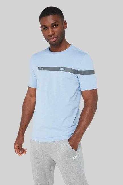 Boss Regular Fit Bisiklet Yaka Erkek T-Shirt Mavi 490