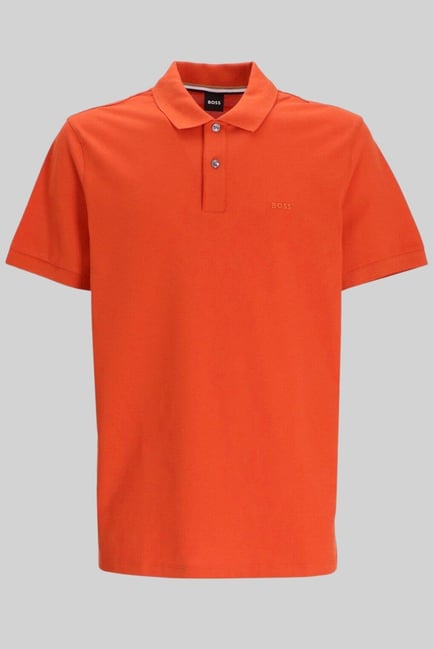 Boss Regular Fit Pallas Polo Yaka T-Shirt Turuncu 801