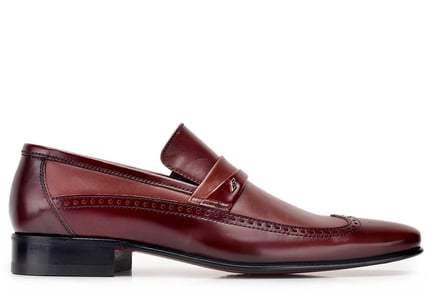 Kahverengi Klasik Loafer Kösele Erkek Ayakkabı -6975-
