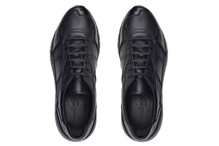Siyah Str Baskı Erkek Sneaker Ayakkabı