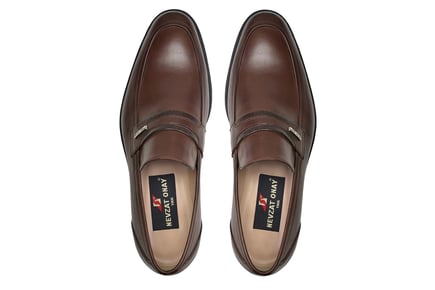 Kahverengi Klasik Loafer Erkek Ayakkabı -10452-