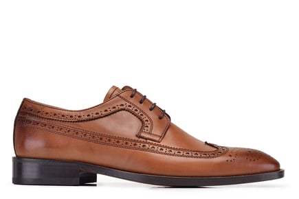 Taba Bağcıklı Kösele Erkek Klasik Ayakkabı