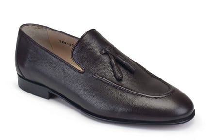 Kahverengi Püsküllü Kösele Loafer