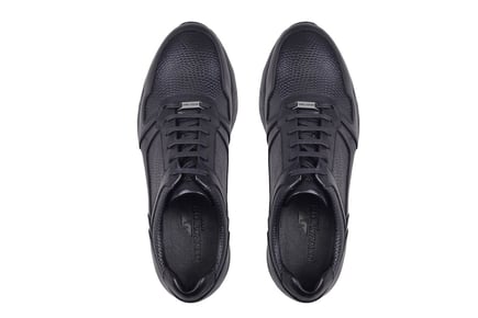 Siyah Bağcıklı Erkek Sneaker Ayakkabı