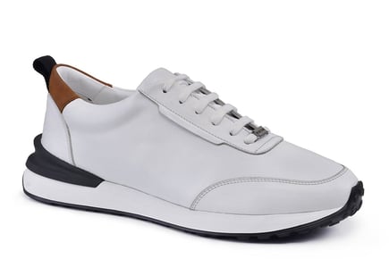 Beyaz Bağcıklı Erkek Sneaker Ayakkabı