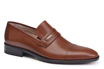 Taba Klasik Kösele Erkek Loafer Ayakkabı