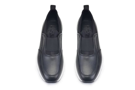 Siyah Bağcıksız Neopren Detaylı Erkek Sneaker