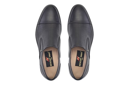 Siyah Hakiki Deri Bağcıklı Loafer Erkek Günlük Ayakkabı