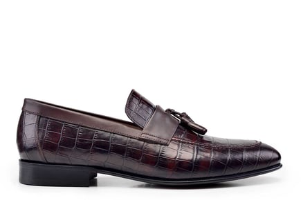 Kahverengi Klasik Loafer Kösele Erkek Ayakkabı -7555-