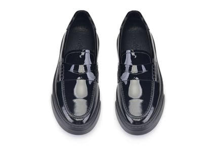 Rugan Siyah Penny Loafer Sneaker