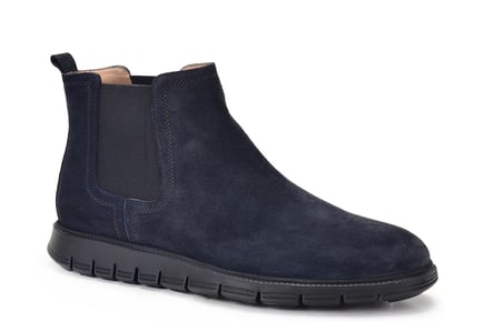 Deri Lacivert Günlük Chelsea Erkek Bot