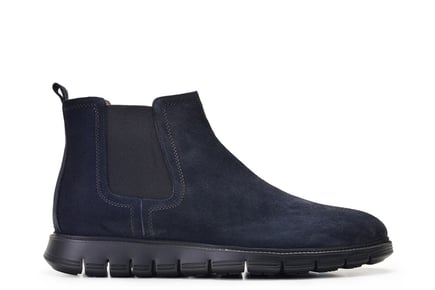 Deri Lacivert Günlük Chelsea Erkek Bot