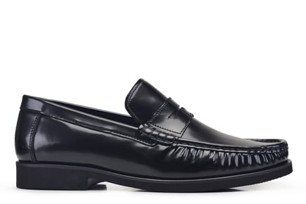 Açma Siyah Penny Loafer Erkek Ayakkabı
