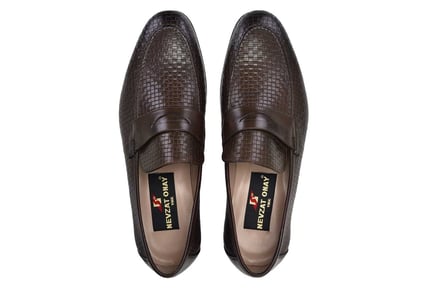 Kahverengi Klasik Loafer Kösele Erkek Ayakkabı -11660-