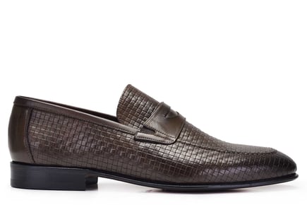 Kahverengi Klasik Loafer Kösele Erkek Ayakkabı -11660-