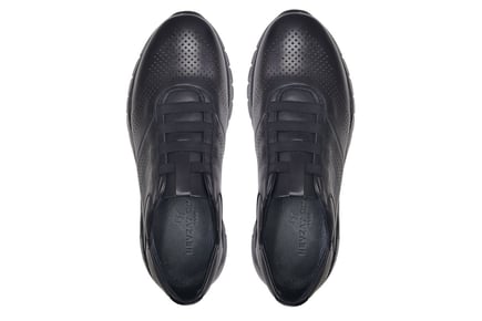 Siyah Baskı Bağsız Erkek Sneaker Ayakkabı