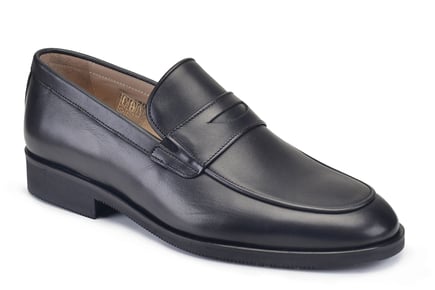 Siyah Penny Loafer Termo Kışlık Erkek Ayakkabı