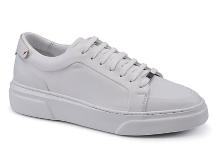 Beyaz Bağcıklı Erkek Sneaker Ayakkabı