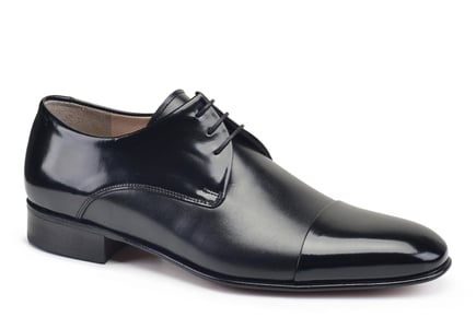 Siyah Klasik Bağcıklı Erkek Kösele Ayakkabı