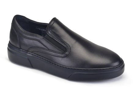 Siyah Bağcıksız Erkek Sneaker Ayakkabı
