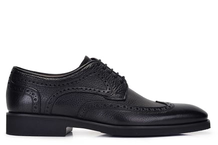 Siyah Klasik Bağcıklı Erkek Günlük Ayakkabı