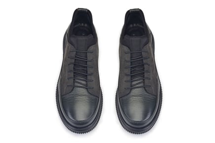 Siyah-Yeşil Bağcıklı Sneaker