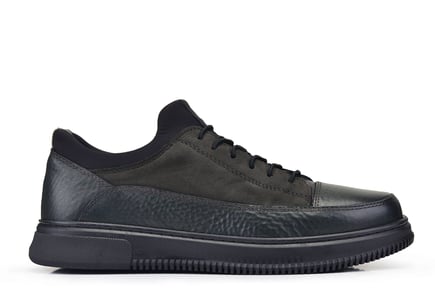 Siyah-Yeşil Bağcıklı Sneaker