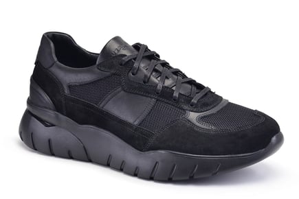 Siyah Deri Erkek Süet Ayakkabı