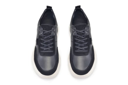 Hakiki Deri ve Süet Karma Tasarım Erkek Sneaker