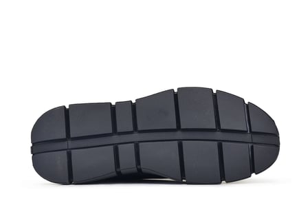 Siyah-Nubuk Haki Bağcıklı Sneaker