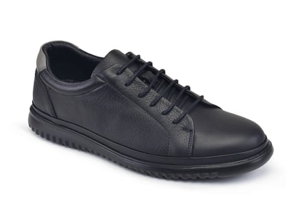 Siyah Bağcıklı Sneaker Erkek Ayakkabı