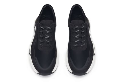 Siyah Bağcıklı Casual Sneaker