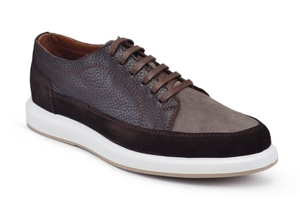 Kahverengi Bağcıklı Sneaker Erkek Ayakkabı