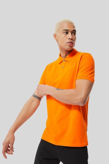 Boss Regular Fit Pallas Polo Yaka T-Shirt Turuncu 623