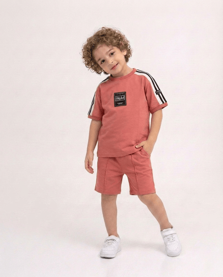 00525 Pretty Good Baskılı Kapri & T-Shirt İkili Kız Çocuk Takım GÜLK