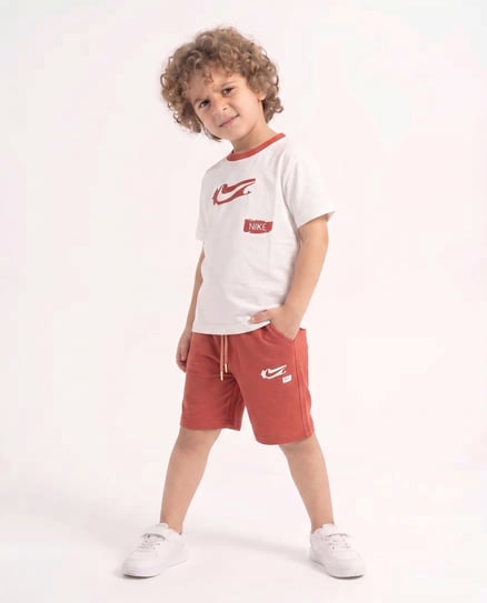 0068 Baskılı Şort & T-Shirt İkili Erkek Çocuk Takım GÜLK