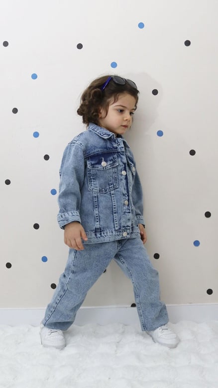 0602 Unisex Klasik Kot Takım MAVİ