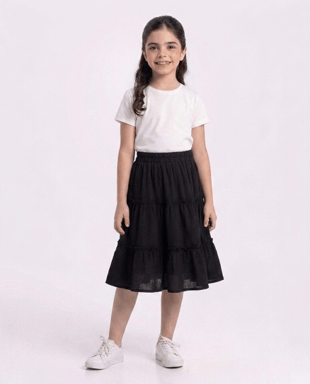 125012 Kız Çocuk Etek SİYAH