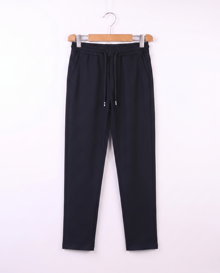 1807-1 Beli Lastikli Keten Okul Pantalonu (7-11 Yaş) LACIVERT