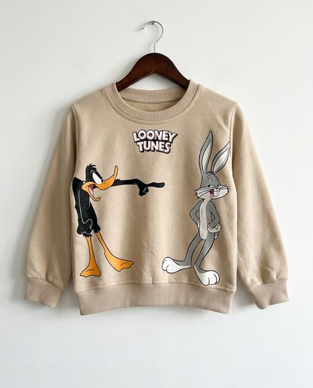 1811-1 Loonet Tunes Baskılı Sweat KREM