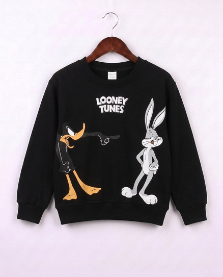 1811-2 Loonet Tunes Baskılı Sweat SİYAH