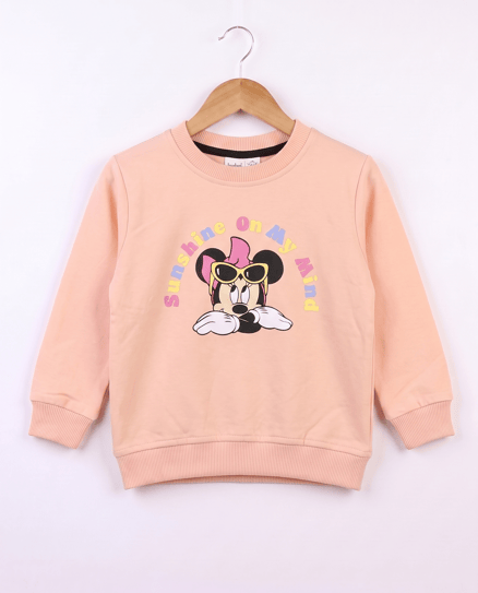 20601 Gözlüklü Minnie Baskılı Sweat SOMON